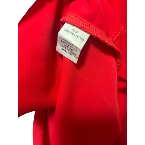 Amanda Uprichard Elondra Electric Rouge Midi Dress Wedding Guest Size Large - Picture 7 of 7